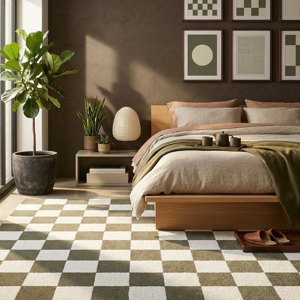 Zeleni/krem tepih 160x230 cm Bistro – ESTE-image-1