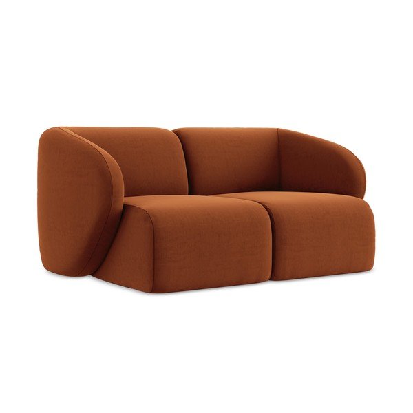 Baršunasti sofa boja terakote 174 cm Lani – Makamii-image-1