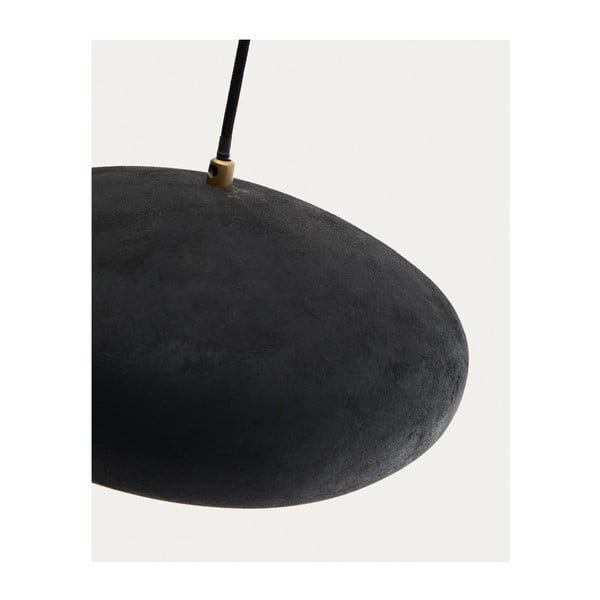 Crna viseća svjetiljka s metalnim sjenilom ø 30 cm Inda – Kave Home-image-4