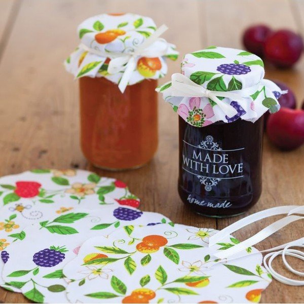 Set od 8 tekstilnih ukrasa za tegle za voće Kitchen Craft-image-1