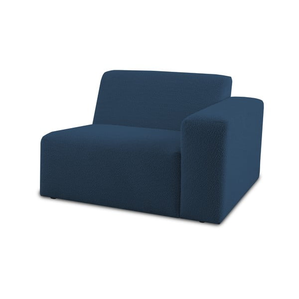 Tamno plava modularna sjedeća garnitura od bouclé tkanine (s desnim kutom) Roxy – Scandic-image-1