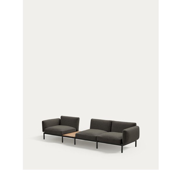 Tamno siva podstavljena vrtna sofa Sorells – Kave Home-image-4