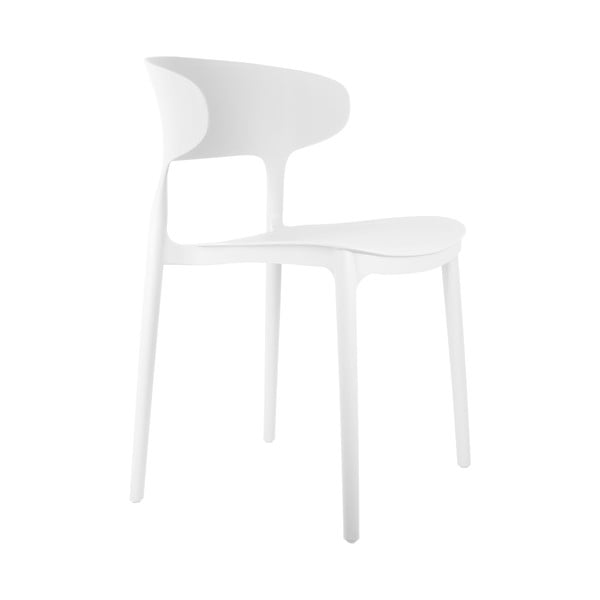 Bijele plastična blagovaonske stolice u setu 4 kom Fain – Leitmotiv
