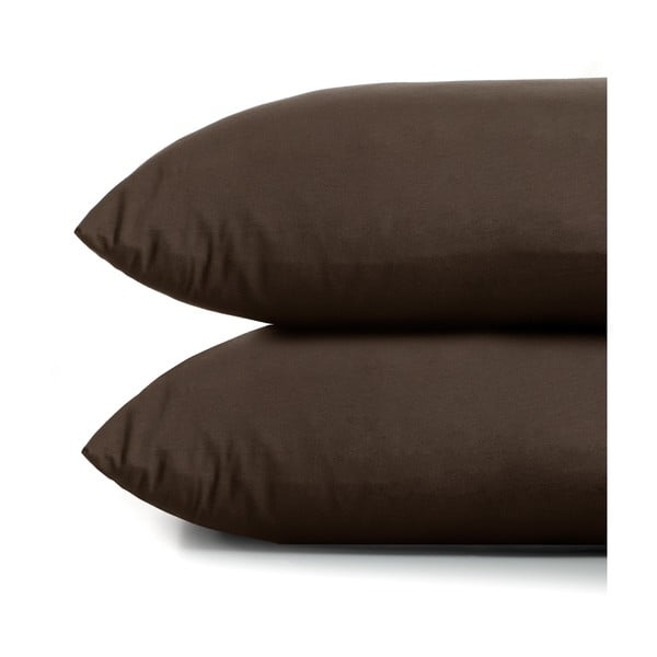 Set od 2 tamno smeđe pamučne jastučnice DecoKing Amber Chocolate, 40 x 40 cm-image-2