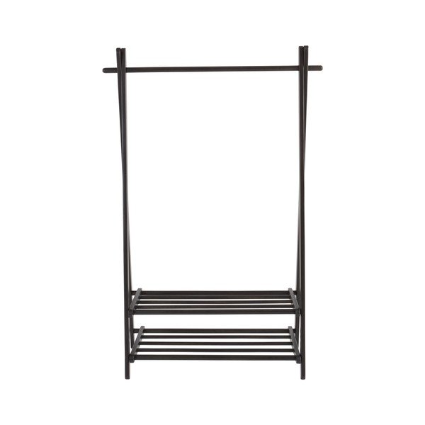 Crni stalak za odjeću od masivnog bora 100x150x41 cm Cole – Jotex-image-4