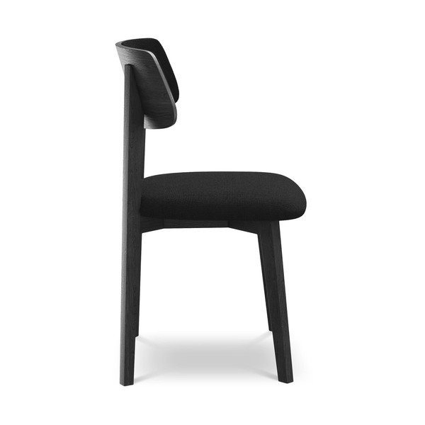 Crna blagovaonska stolica od masivnog drveta Niu – Makamii-image-2