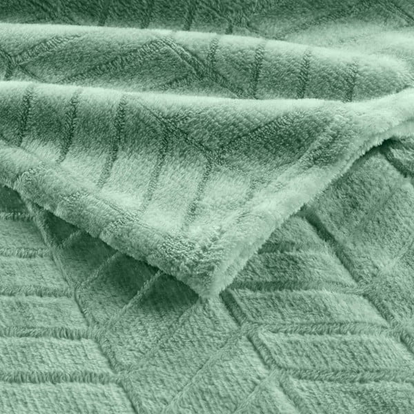 Svijetlo zeleni prekrivač od mikroflanela 180x220 cm Arya – douceur d'intérieur-image-2