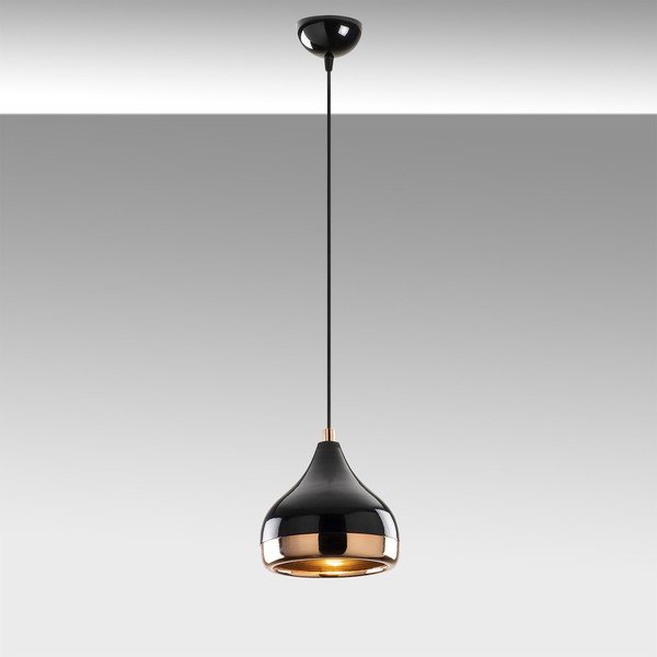 Viseća svjetiljka u crno-bakrenoj boji Opviq lights Yildo, ø 17 cm-image-1