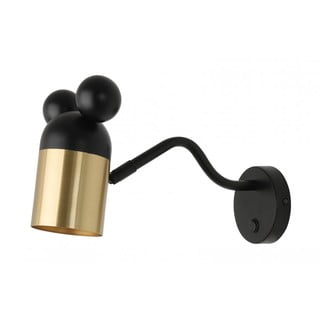 Crna/u zlatnoj boji zidna lampa ø 8 cm Mouse – GTV