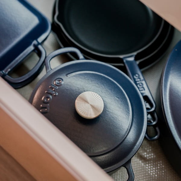 Lonac od lijevanog željeza s poklopcem prikladni za indukcijsko kuhalo 3,3 l LITINA SMALT – Orion-image-1