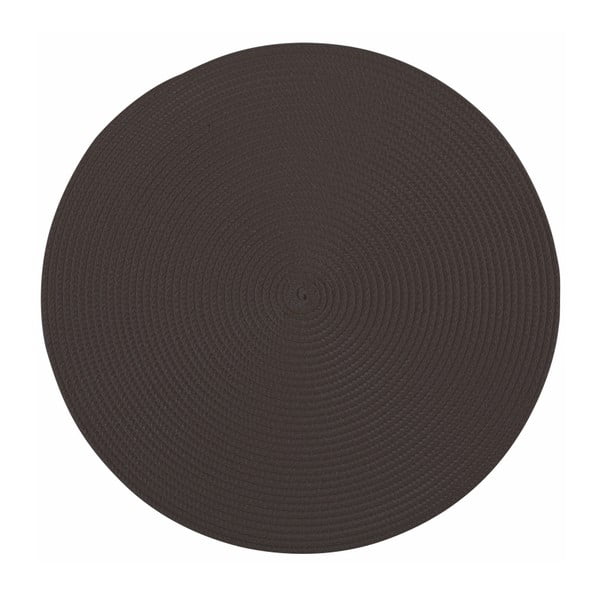 Crni okrugli podmetač Tiseco Home Studio Round, ø 38 cm