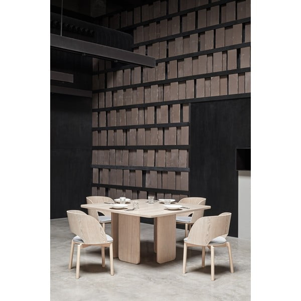 Blagovaonski stol s jasenovim furnirom Teulat Arq, 137 x 137 cm-image-2