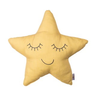 Žuti pamučni dječji jastuk Mike & Co. NEW YORK Pillow Toy Star, 35 x 35 cm