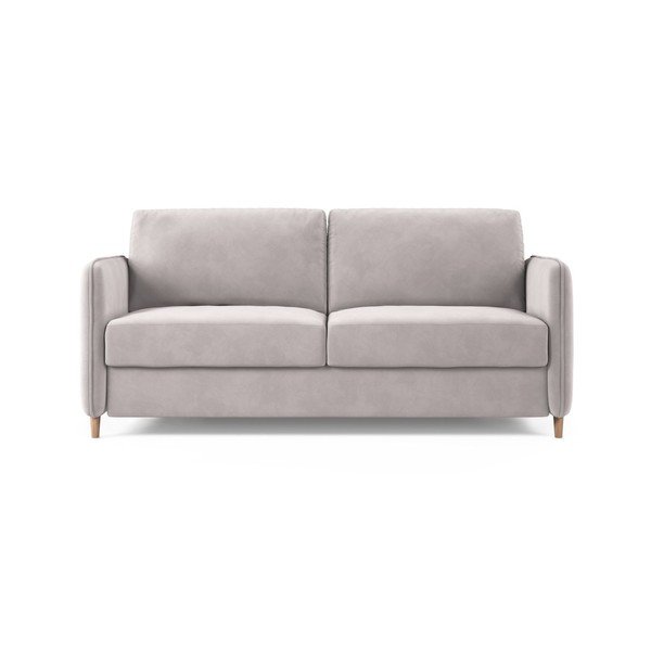 Svijetlo ružičasta baršunasti sofa za spavanje 184 cm – Micadoni 