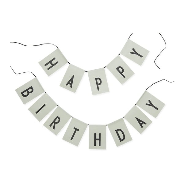 Svjetlozeleni vijenac Design Letters Happy Birthday