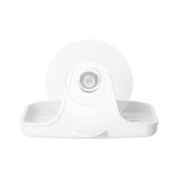 Bijela posuda za sapun od reciklirane plastike s postavljanjem bez bušenja Flex – Umbra-image-4