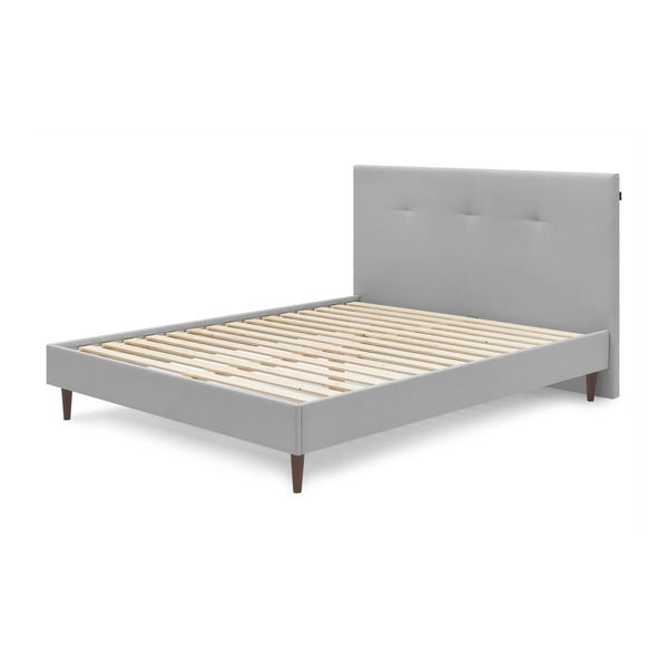 Svijetlo sivi tapecirani bračni krevet s podnicom 160x200 cm Tory - Bobochic Paris