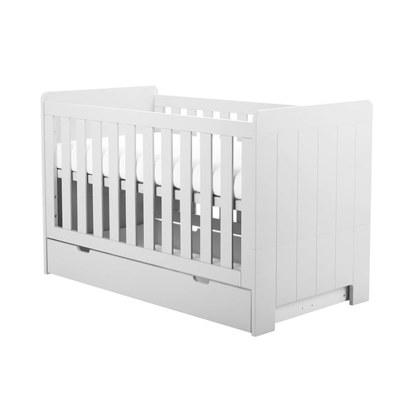 Bijeli varijabilni dječji krevetić Pinio Calmo, 140 x 70 cm-image-1