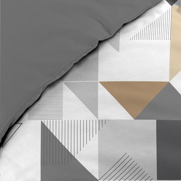 Bijela/siva posteljina za bračni krevet/za produženi krevet od mikrovlakana 240x220 cm Trigone – douceur d'intérieur-image-3