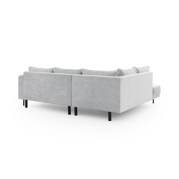 Svijetlo siva kutna garnitura od šenila (s lijevim kutom/u obliku slova L) Mauris  – Ropez-image-3