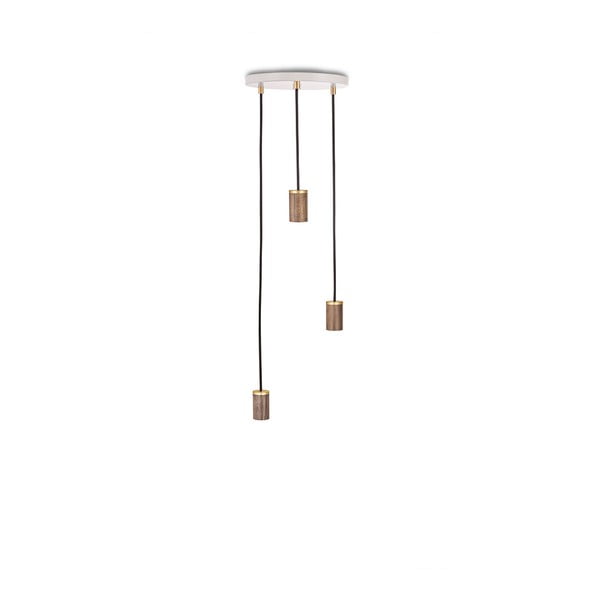 Bijela/tamno smeđa viseća svjetiljka s mogućnosti zatamnjivanja ø 25 cm – tala