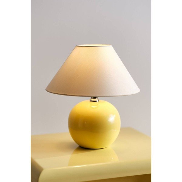 Žuta /krem stolna lampa keramička (visina 29 cm) Karamell – Jotex-image-1