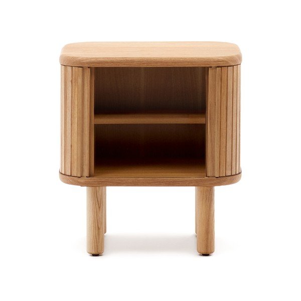 Noćni ormarić u dekoru jasena u prirodnoj boji Mailen – Kave Home-image-4