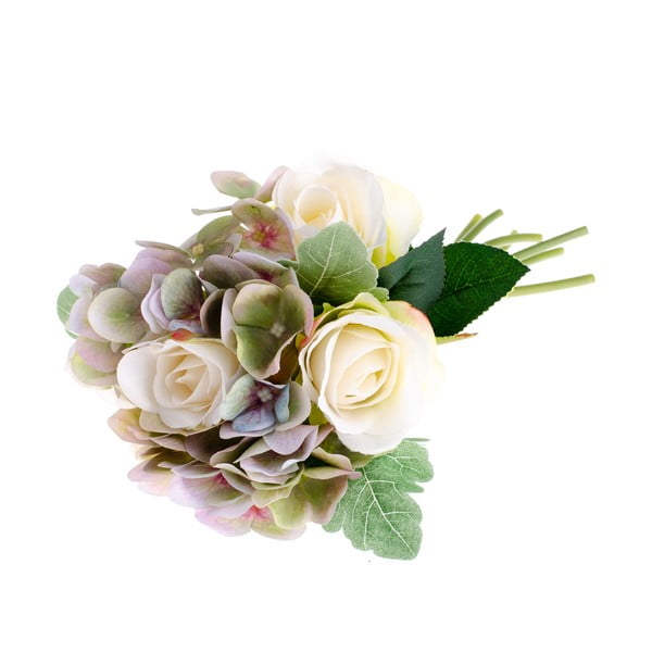 Umjetna dekoracija u obliku buketa ruža s hortenzijama Dakls Hanz