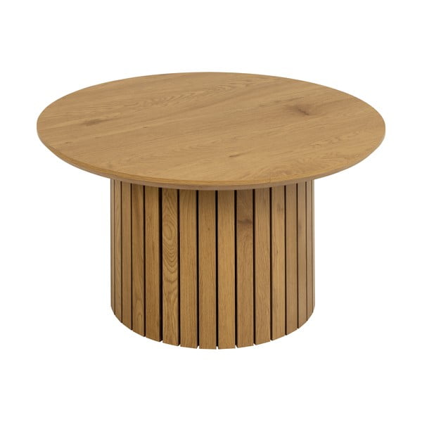 Okrugli stolić s pločom u dekoru hrasta ø 80 cm Yale - Actona-image-2