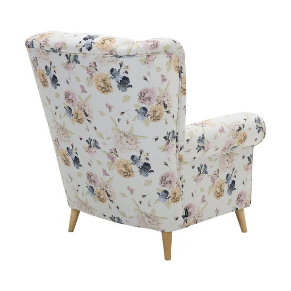 Bijela fotelja s cvjetnim motivom Max Winzer Anton-image-3