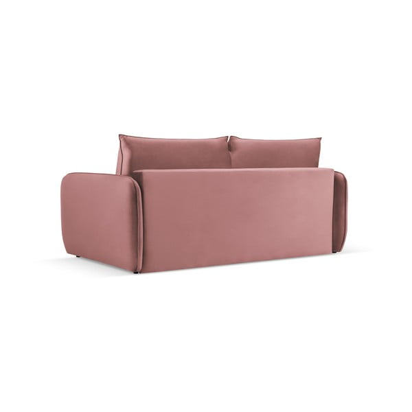 Ružičasta baršunasta sklopiva sofa 214 cm Vienna – Cosmopolitan Design-image-3