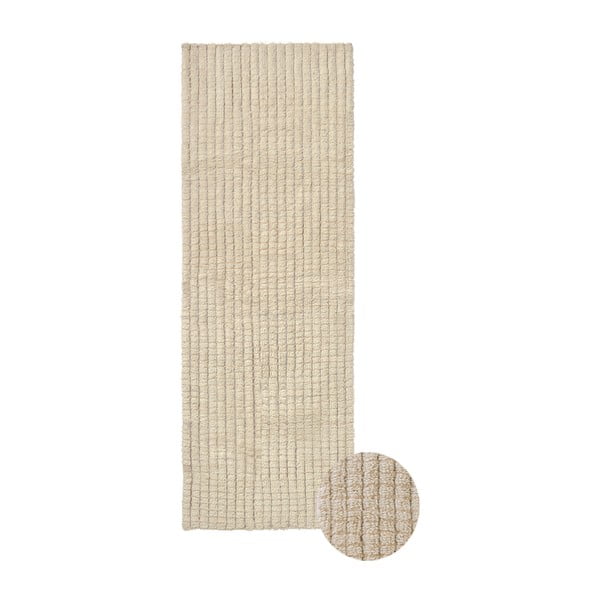 Bež periva/ručno rađena vunena staza 80x230 cm Unexpected Wool – Lorena Canals