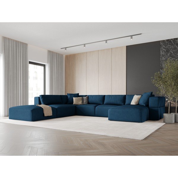 Plava kutna garnitura (s lijevim kutom/u obliku slova "U") Esther – Milo Casa-image-1