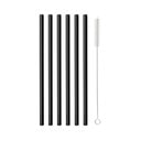 Set od 6 crnih staklenih slamki Vialli Design, dužina 20 cm