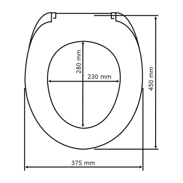 Tamnosivo WC sjedalo s lakim zatvaranjem Wenkoo Premium Ottana, 45,2 x 37,6 cm-image-2