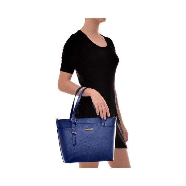 Plava kožna torbica Mangotti Bags Francesca-image-4
