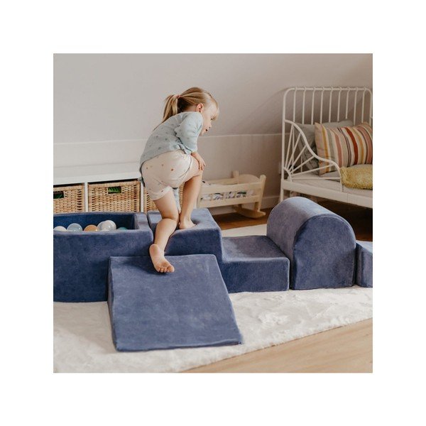 Svijetlo sivi baršunasti set mekanih igrački od pjene 45x143x30 cm Montessori – Meowbaby-image-3