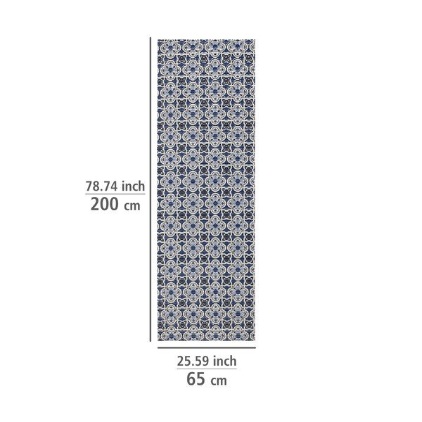 Bijelo-plava plastična kupaonska prostirka 65x200 cm Murcia - Wenko-image-4