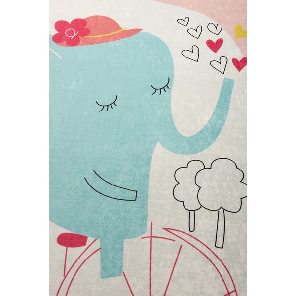 Dječji protuklizni tepih Conceptum Hypnose Elephants Bike 140 x 190 cm-image-3