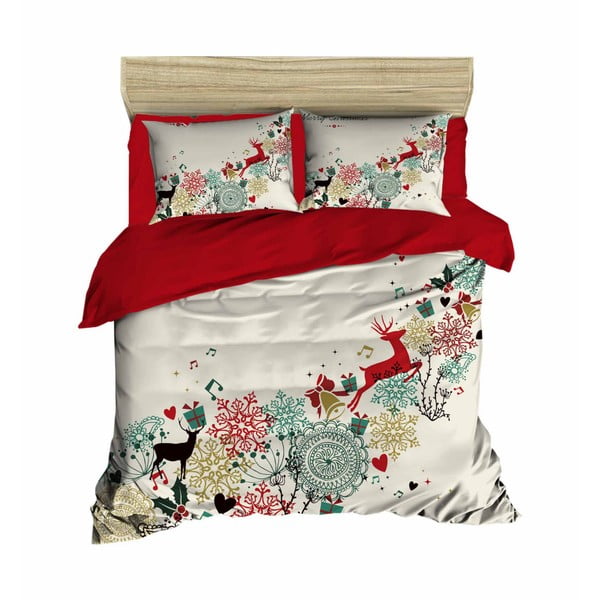 Božićna posteljina za bračni krevet Mia, 200 x 220 cm