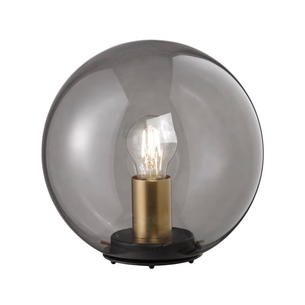 Crna stolna lampa sa staklenim sjenilom Dini – Fischer & Honsel