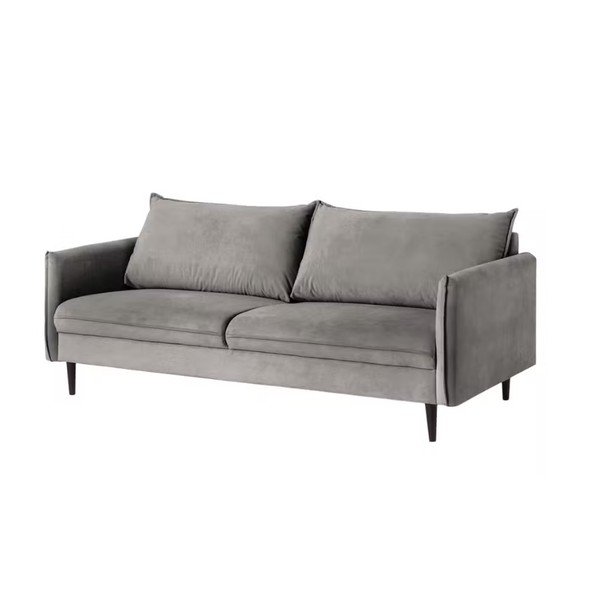 Siva baršunasta sofa 203 cm Juli – Ropez
