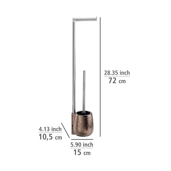 Smeđi keramički držač za WC papir sa četkom Marrakesh – Wenko-image-3