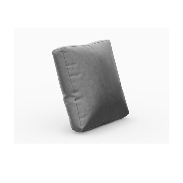 Sivi baršunasti jastuk za modularnu sofu Rome Velvet - Cosmopolitan Design-image-1