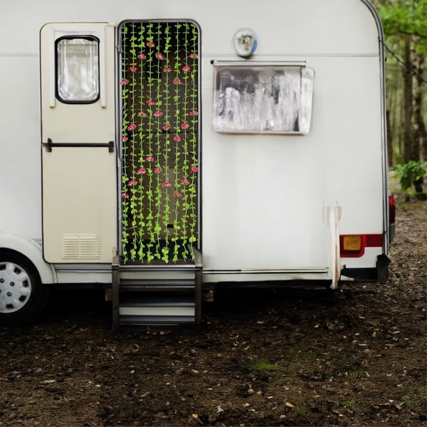 Crvena/zelena zavjesa za vrata 90x190 cm Roses – Maximex-image-1