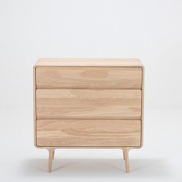 Komoda od punog hrasta s 3 ladice Gazzda Fawn-image-3