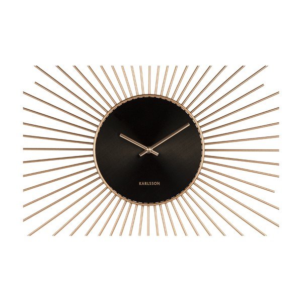 Zidni sat crno-zlatne boje Karlsson Peony, ø 95 cm-image-2
