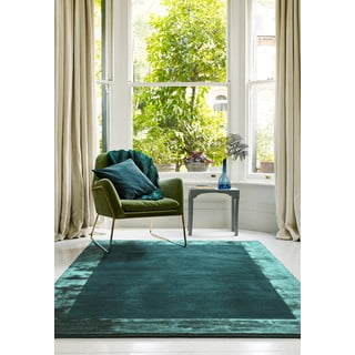 Petrolej zeleni ručno rađen tepih od mješavine vune 120x170 cm Ascot – Asiatic Carpets