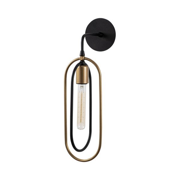 Crna/u zlatnoj boji zidna lampa Cerco – Opviq lights