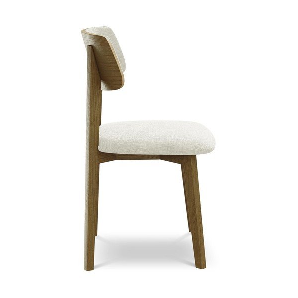 Krem blagovaonska stolica od masivnog drveta Niu – Makamii-image-2